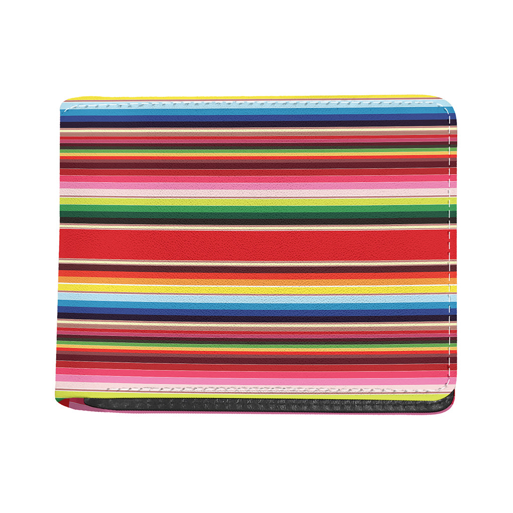 Ethnic Mexican Blanket Stripe Print Bifold Wallet