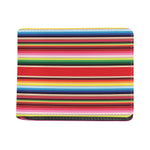 Ethnic Mexican Blanket Stripe Print Bifold Wallet