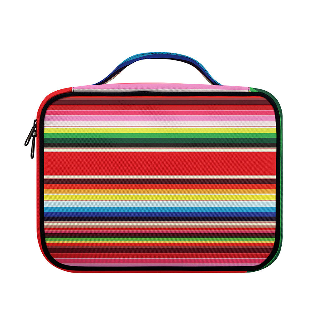 Ethnic Mexican Blanket Stripe Print Briefcase Bible Bag