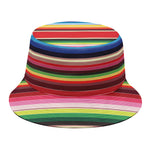 Ethnic Mexican Blanket Stripe Print Bucket Hat