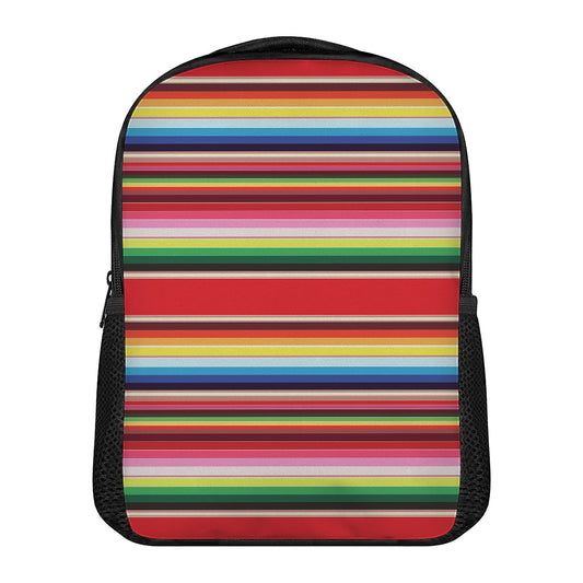 Ethnic Mexican Blanket Stripe Print Casual Backpack
