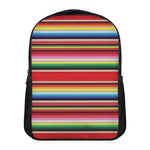 Ethnic Mexican Blanket Stripe Print Casual Backpack