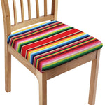 Ethnic Mexican Blanket Stripe Print Chair Cushion Cover