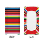 Ethnic Mexican Blanket Stripe Print Changing Pad Cover