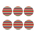 Ethnic Mexican Blanket Stripe Print Coaster Set