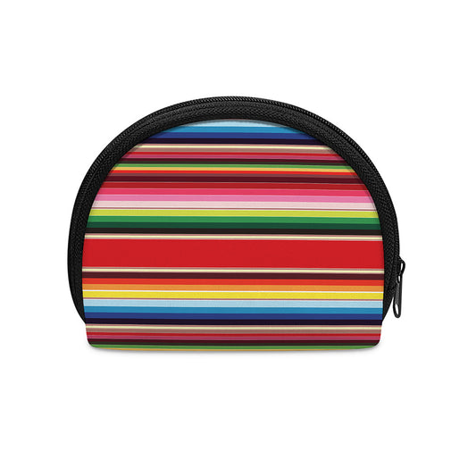Ethnic Mexican Blanket Stripe Print Coin Purse