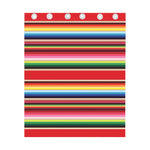 Ethnic Mexican Blanket Stripe Print Curtain