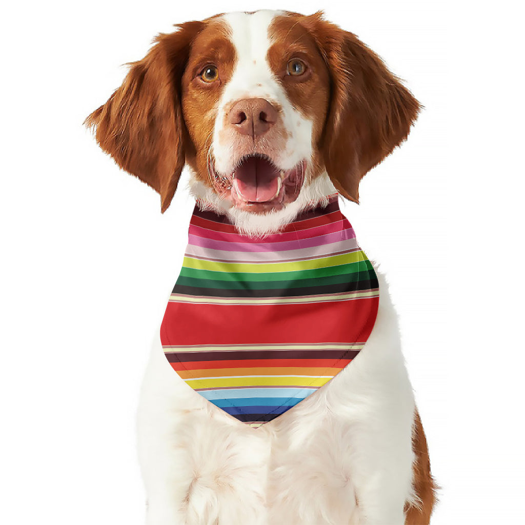 Ethnic Mexican Blanket Stripe Print Dog Bandana