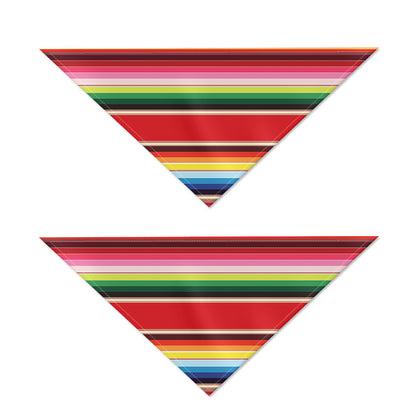 Ethnic Mexican Blanket Stripe Print Dog Bandana