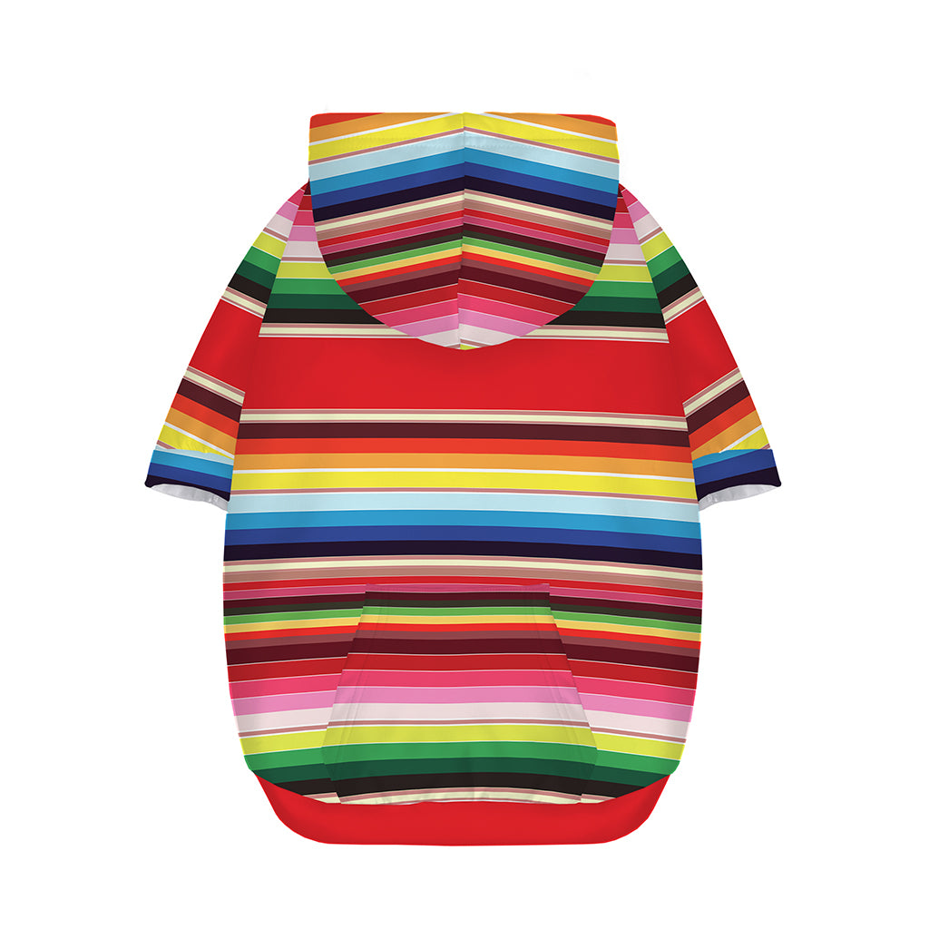 Ethnic Mexican Blanket Stripe Print Dog Zip Up Hoodie