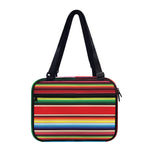 Ethnic Mexican Blanket Stripe Print Double Strap Bible Bag