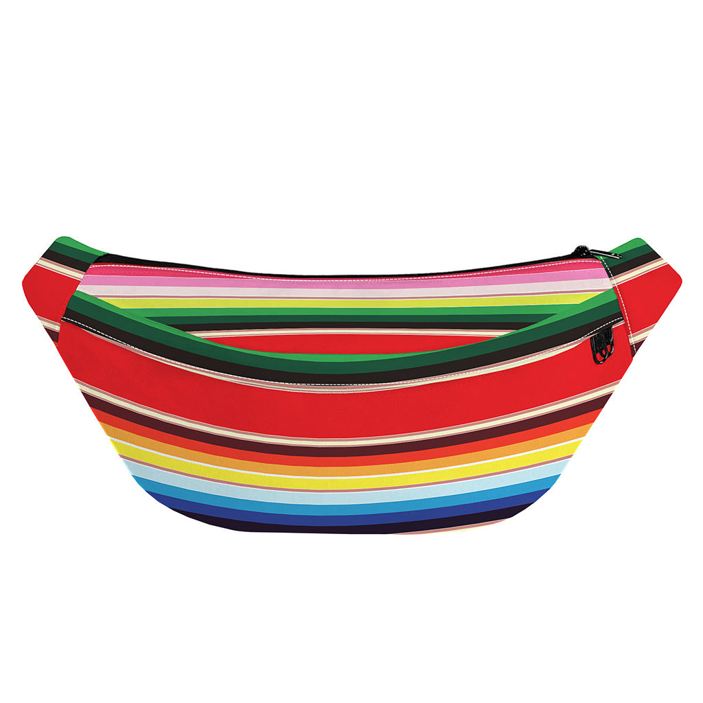 Ethnic Mexican Blanket Stripe Print Fanny Pack