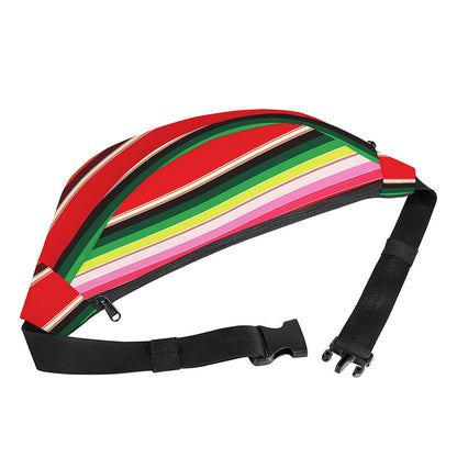 Ethnic Mexican Blanket Stripe Print Fanny Pack