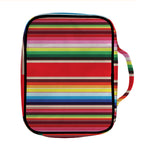 Ethnic Mexican Blanket Stripe Print Front Pocket Bible Bag