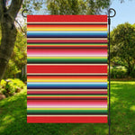 Ethnic Mexican Blanket Stripe Print Garden Flag