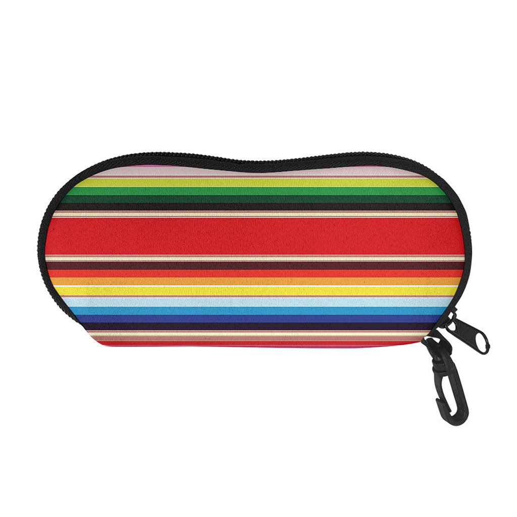 Ethnic Mexican Blanket Stripe Print Glasses Case