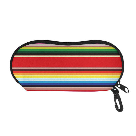Ethnic Mexican Blanket Stripe Print Glasses Case