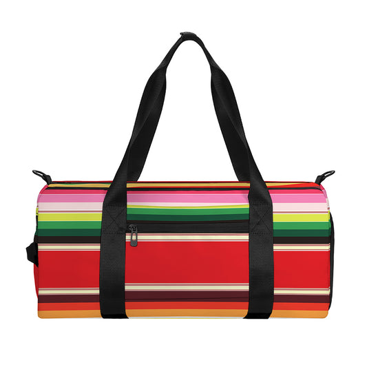 Ethnic Mexican Blanket Stripe Print Gym Bag