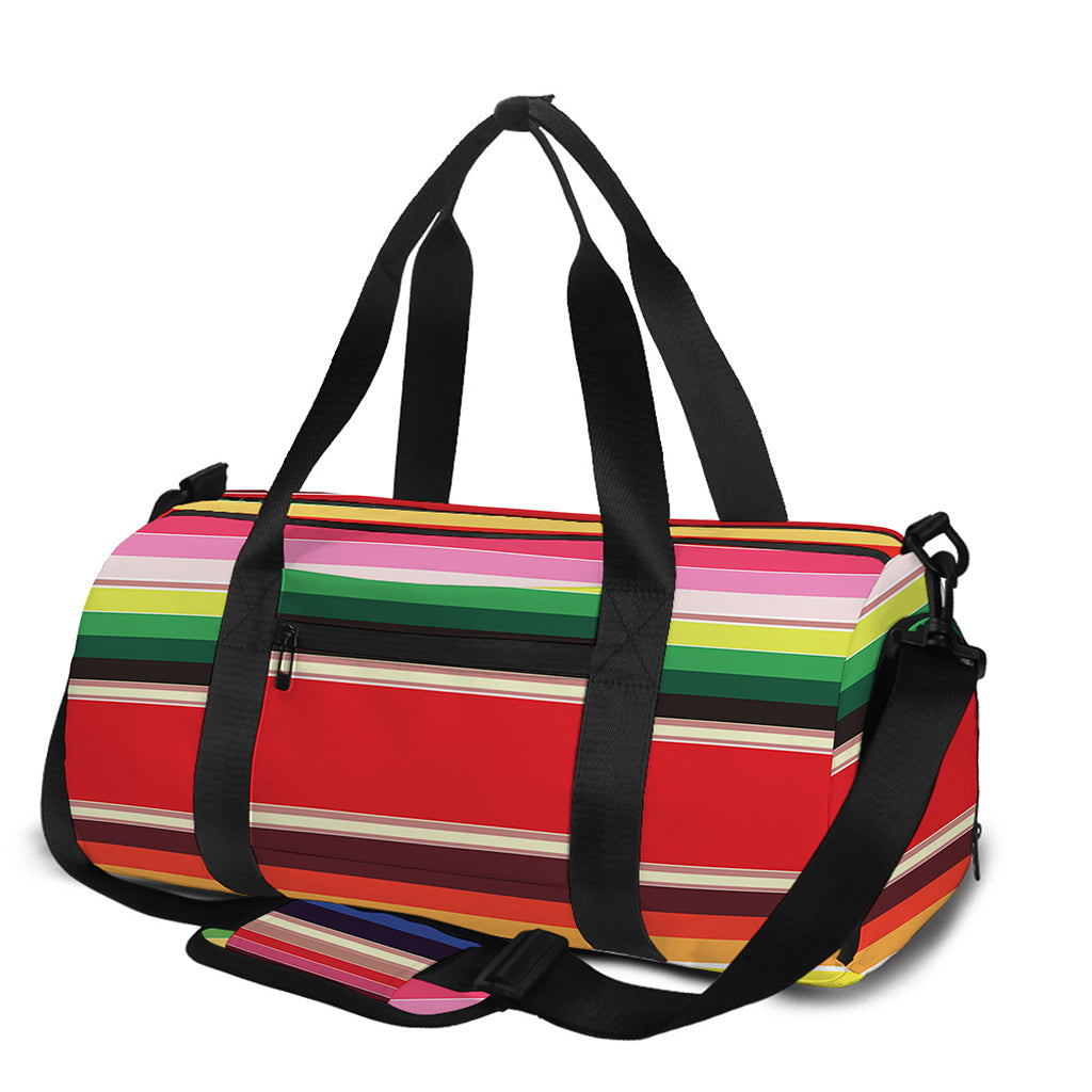 Ethnic Mexican Blanket Stripe Print Gym Bag