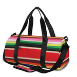 Ethnic Mexican Blanket Stripe Print Gym Bag