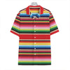 Ethnic Mexican Blanket Stripe Print Hawaiian Shirt