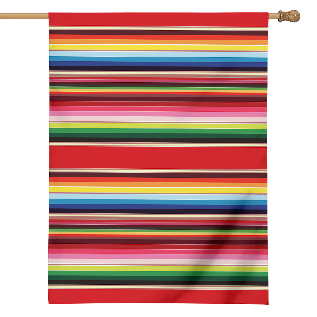 Ethnic Mexican Blanket Stripe Print House Flag