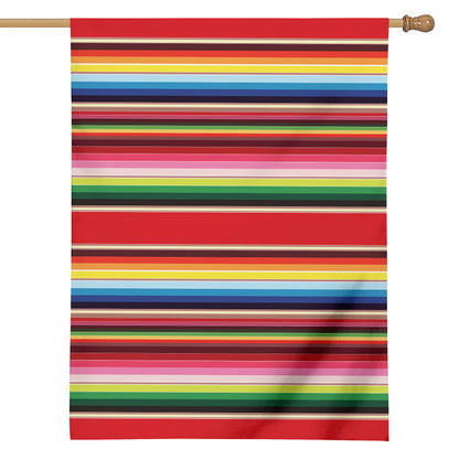Ethnic Mexican Blanket Stripe Print House Flag