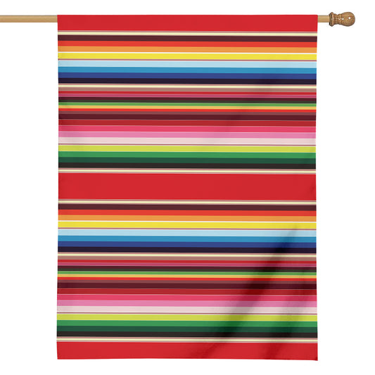 Ethnic Mexican Blanket Stripe Print House Flag
