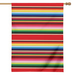 Ethnic Mexican Blanket Stripe Print House Flag