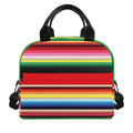 Ethnic Mexican Blanket Stripe Print Insulated Lunch Bag