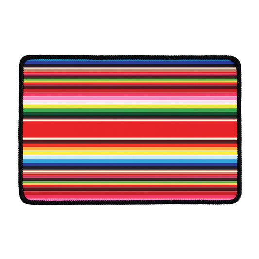 Ethnic Mexican Blanket Stripe Print Kitchen Mat