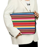 Ethnic Mexican Blanket Stripe Print Laptop Sleeve