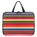Ethnic Mexican Blanket Stripe Print Laptop Sleeve With Handle