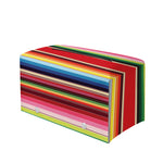 Ethnic Mexican Blanket Stripe Print Leather Tissue Box Cover