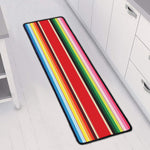 Ethnic Mexican Blanket Stripe Print Long Kitchen Mat