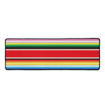 Ethnic Mexican Blanket Stripe Print Long Kitchen Mat