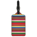 Ethnic Mexican Blanket Stripe Print Luggage Tag