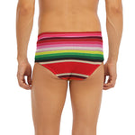 Ethnic Mexican Blanket Stripe Print Men's Briefs