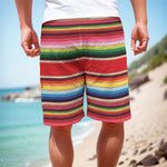 Ethnic Mexican Blanket Stripe Print Men's Cargo Shorts