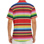 Ethnic Mexican Blanket Stripe Print Men's Deep V-Neck Shirt