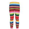 Ethnic Mexican Blanket Stripe Print Men's Leggings