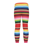 Ethnic Mexican Blanket Stripe Print Men's leggings