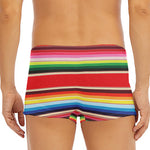 Ethnic Mexican Blanket Stripe Print Men's Short Boxer Briefs