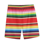 Ethnic Mexican Blanket Stripe Print Men's Sports Shorts