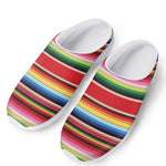Ethnic Mexican Blanket Stripe Print Mesh Casual Shoes