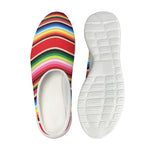 Ethnic Mexican Blanket Stripe Print Mesh Casual Shoes