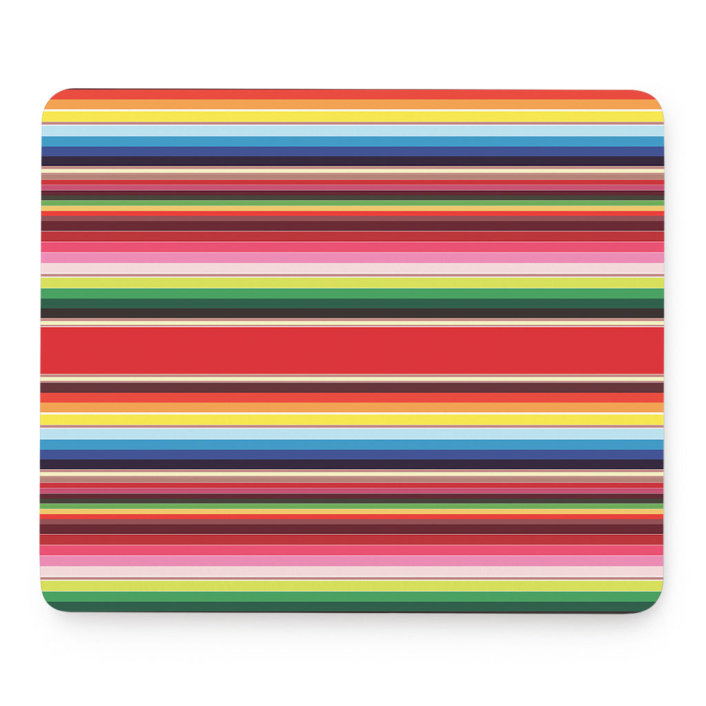 Ethnic Mexican Blanket Stripe Print Mouse Pad