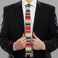 Ethnic Mexican Blanket Stripe Print Necktie