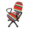 Ethnic Mexican Blanket Stripe Print Office Chair Cover