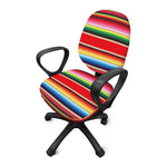Ethnic Mexican Blanket Stripe Print Office Chair Cover
